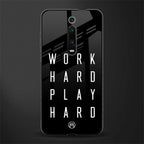 work hard play hard glass case for redmi k20 pro image