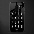 work hard play hard glass case for samsung galaxy s9 plus image