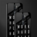 work hard play hard glass case for oppo a9 2020 image-2