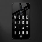 work hard play hard glass case for oppo a5 2020 image