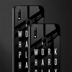 work hard play hard glass case for realme 3 pro image-2
