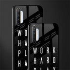 work hard play hard glass case for realme x2 image-2