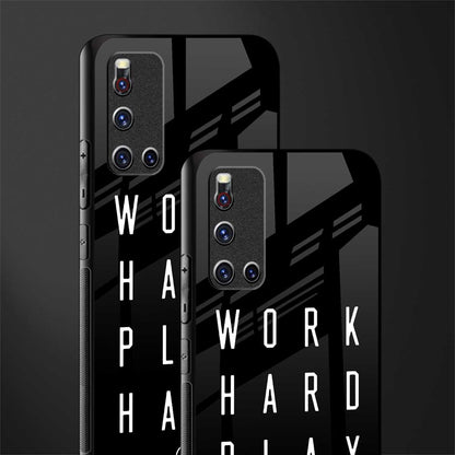 work hard play hard glass case for vivo v19 image-2