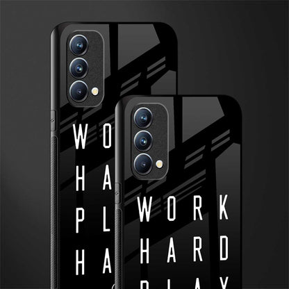 work hard play hard glass case for oppo f19 image-2