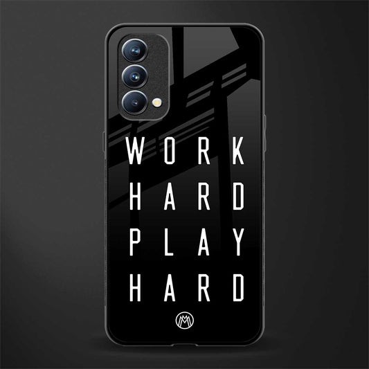 work hard play hard glass case for oppo f19s image