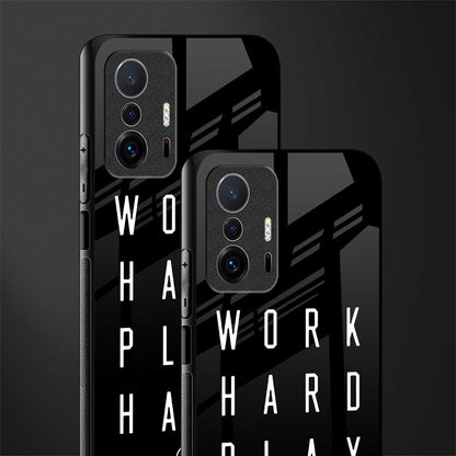 work hard play hard glass case for mi 11t pro 5g image-2