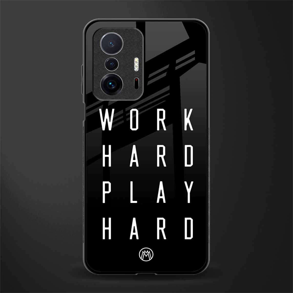 work hard play hard glass case for mi 11t pro 5g image