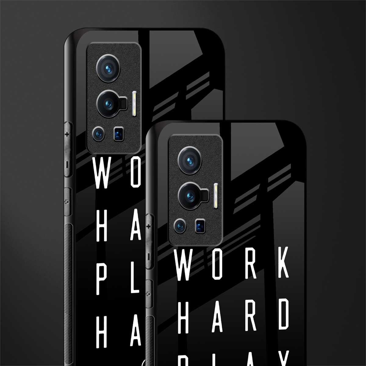 work hard play hard glass case for vivo x70 pro image-2