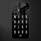 work hard play hard glass case for vivo x70 pro plus image