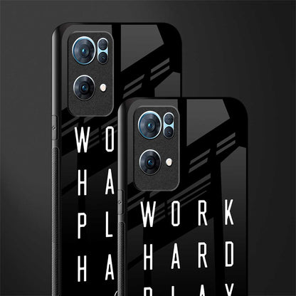 work hard play hard glass case for oppo reno7 pro 5g image-2