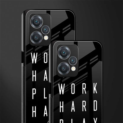 work hard play hard back phone cover | glass case for realme 9 pro 5g