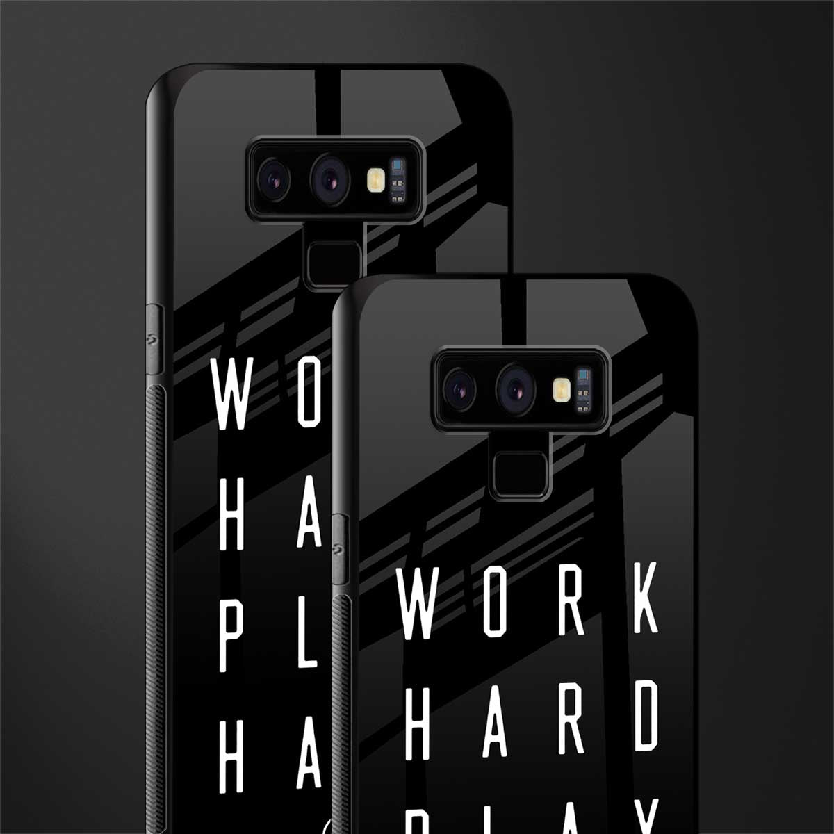 work hard play hard glass case for samsung galaxy note 9 image-2