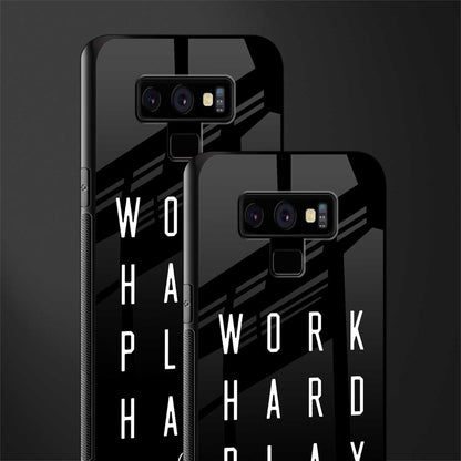 work hard play hard glass case for samsung galaxy note 9 image-2