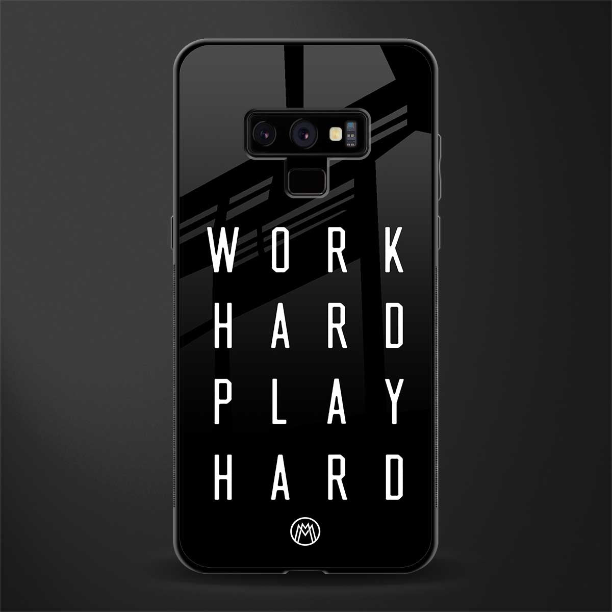 work hard play hard glass case for samsung galaxy note 9 image