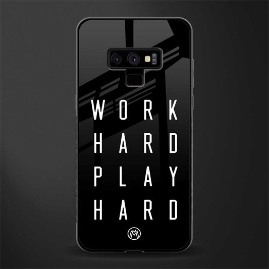 work hard play hard glass case for samsung galaxy note 9 image