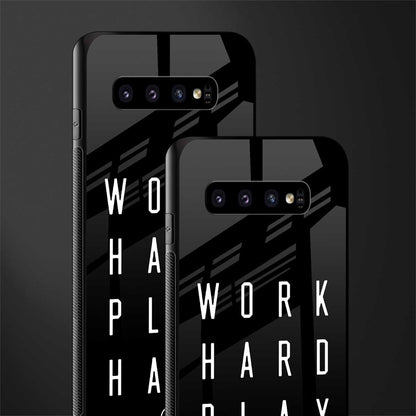 work hard play hard glass case for samsung galaxy s10 plus image-2