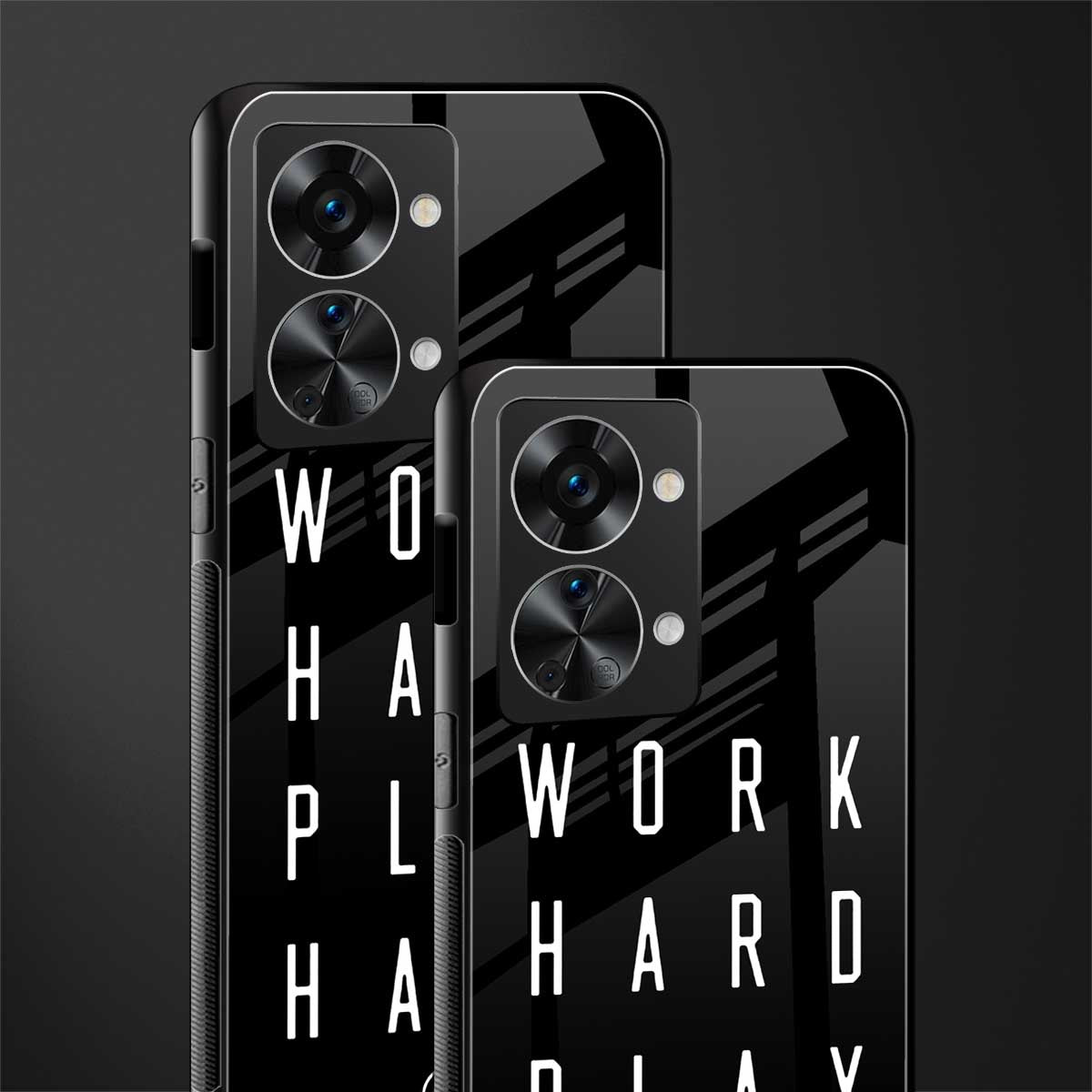 work hard play hard glass case for phone case | glass case for oneplus nord 2t 5g