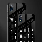 work hard play hard glass case for vivo y91i image-2