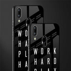 work hard play hard glass case for vivo y95 image-2