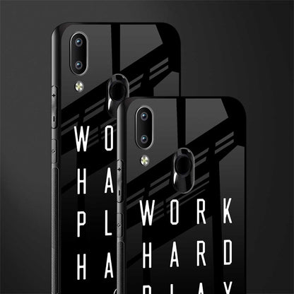 work hard play hard glass case for vivo y91 image-2