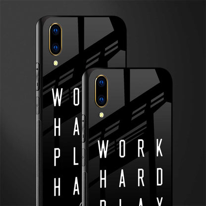 work hard play hard glass case for vivo v11 pro image-2