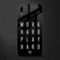 work hard play hard glass case for vivo v11 pro image