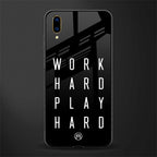 work hard play hard glass case for vivo v11 pro image