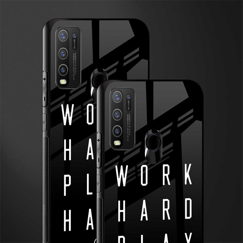 work hard play hard glass case for vivo y50 image-2