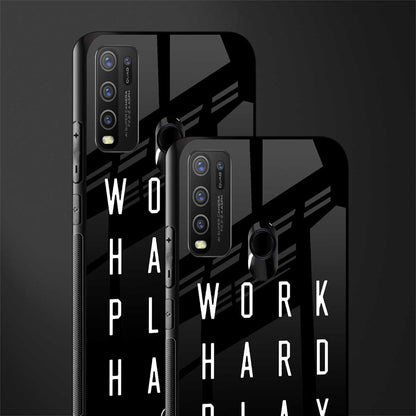 work hard play hard glass case for vivo y30 image-2