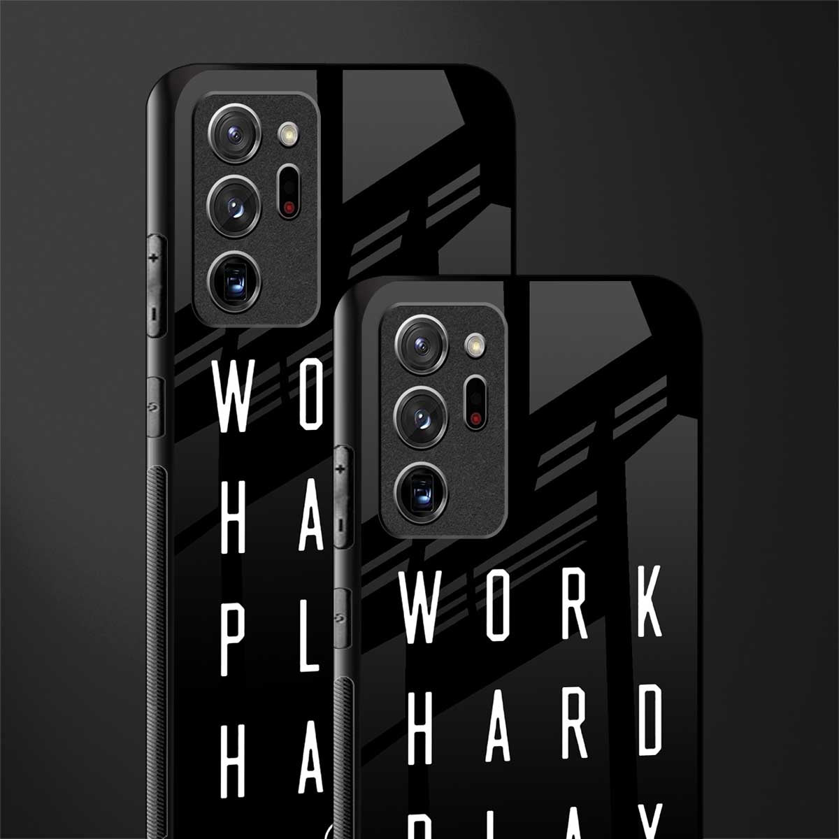 work hard play hard glass case for samsung galaxy note 20 ultra 5g image-2