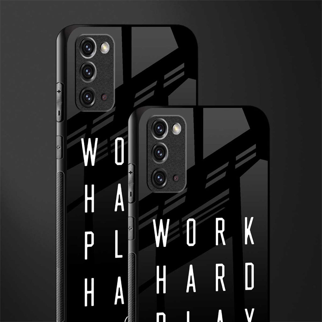 work hard play hard glass case for samsung galaxy note 20 image-2