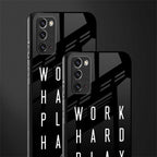 work hard play hard glass case for samsung galaxy note 20 image-2