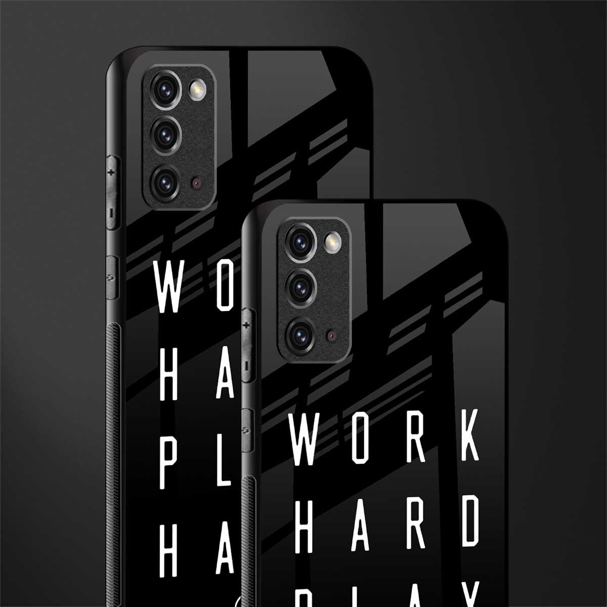 work hard play hard glass case for samsung galaxy note 20 image-2