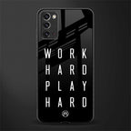 work hard play hard glass case for samsung galaxy note 20 image