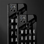 work hard play hard glass case for realme narzo 30a image-2
