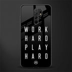 work hard play hard glass case for poco m2 image