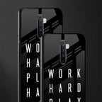 work hard play hard glass case for realme x2 pro image-2