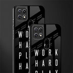 work hard play hard glass case for oppo a15 image-2
