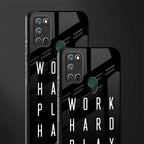 work hard play hard glass case for realme 7i image-2
