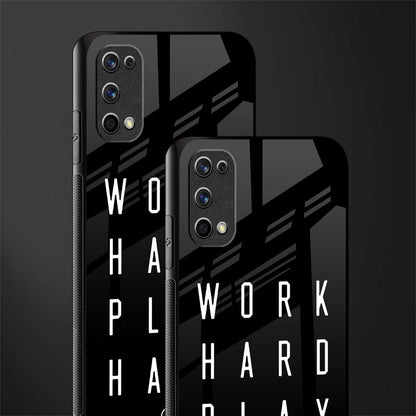 work hard play hard glass case for realme 7 pro image-2