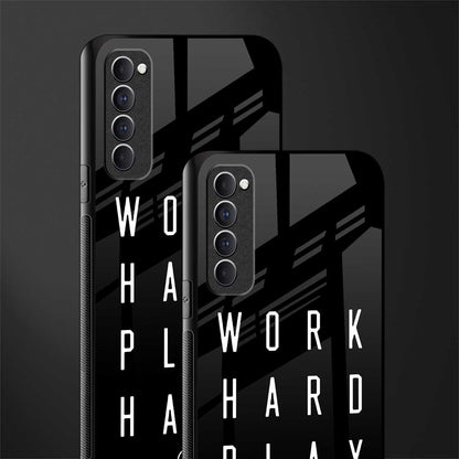 work hard play hard glass case for oppo reno 4 pro image-2
