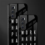 work hard play hard glass case for vivo v20 se image-2