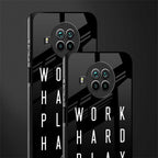 work hard play hard glass case for mi 10i image-2