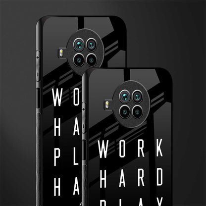 work hard play hard glass case for mi 10i image-2