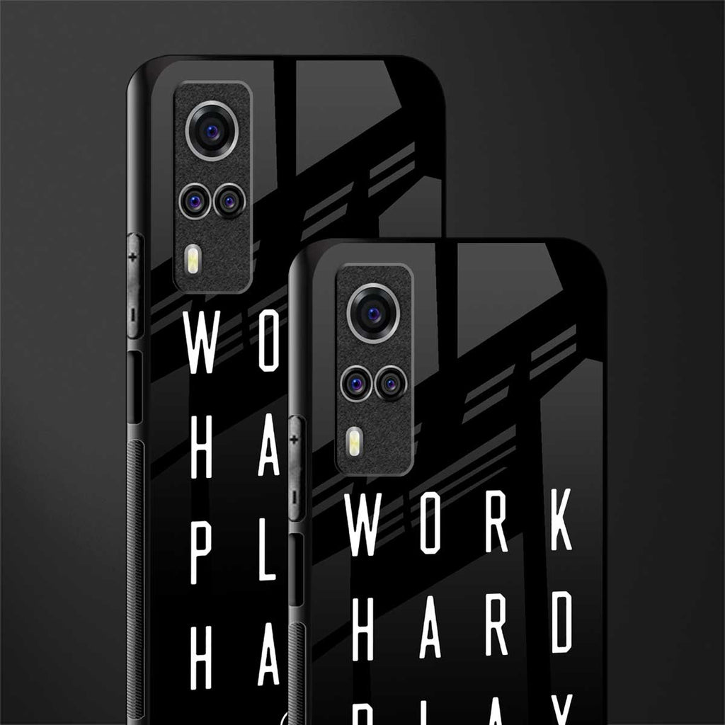 work hard play hard glass case for vivo y31 image-2