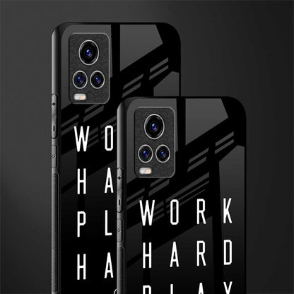 work hard play hard glass case for vivo v20 pro image-2