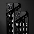 work hard play hard glass case for samsung galaxy a12 image-2