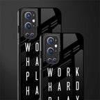 work hard play hard glass case for oneplus 9 pro image-2