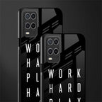 work hard play hard glass case for oppo a54 image-2