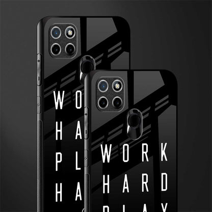 work hard play hard glass case for realme c21 image-2